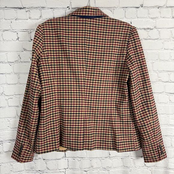 Merona Y2K Blazer Jacket Gingham Checked Multi Plaid Academia Preppy 16 - Picture 6 of 11
